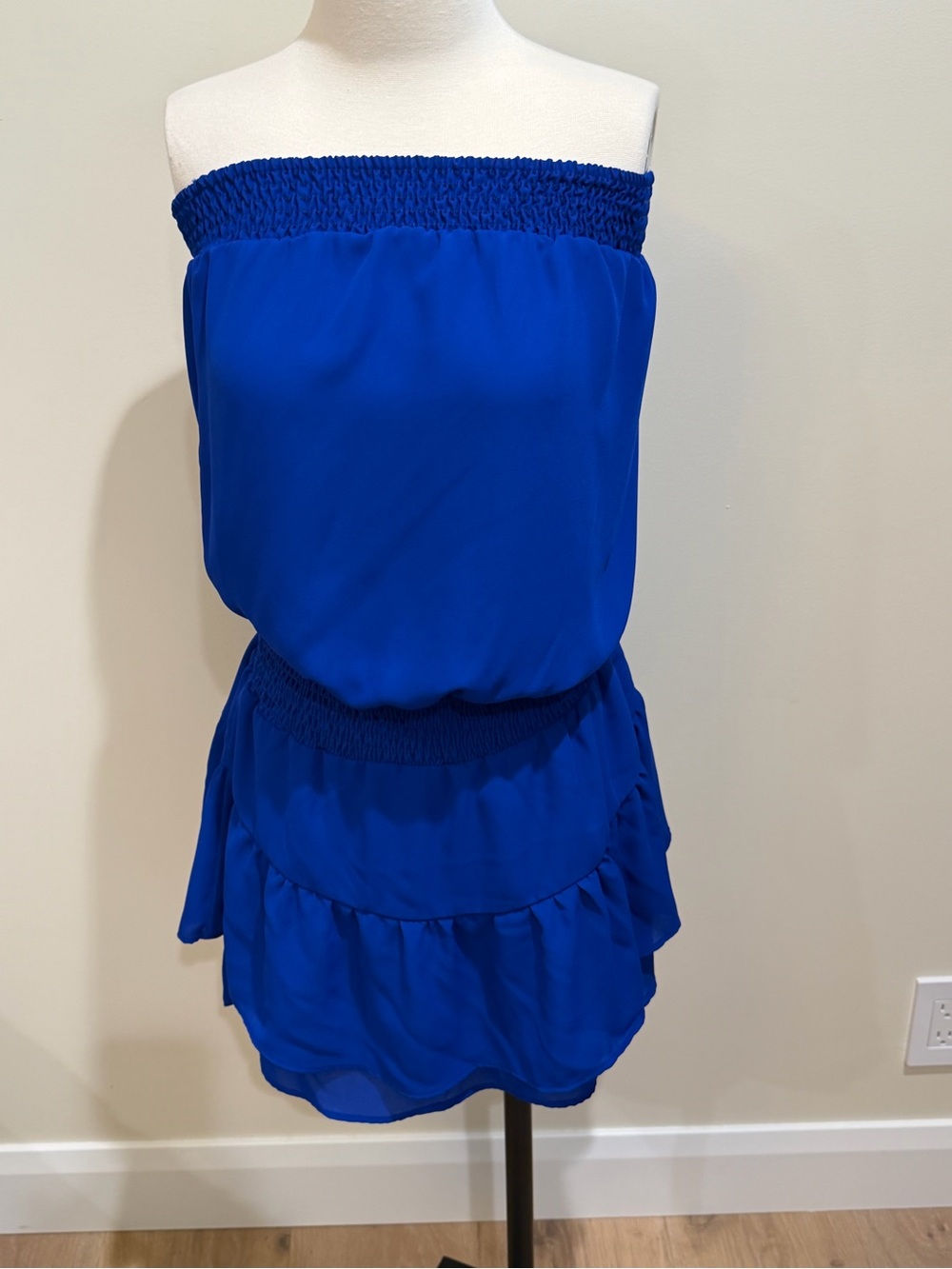 Krista Women's Strapless Royal Blue Dress M